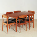 Midcentury Teak & Mahogany Dining Table & 6 Chairs by McIntosh c.1960s