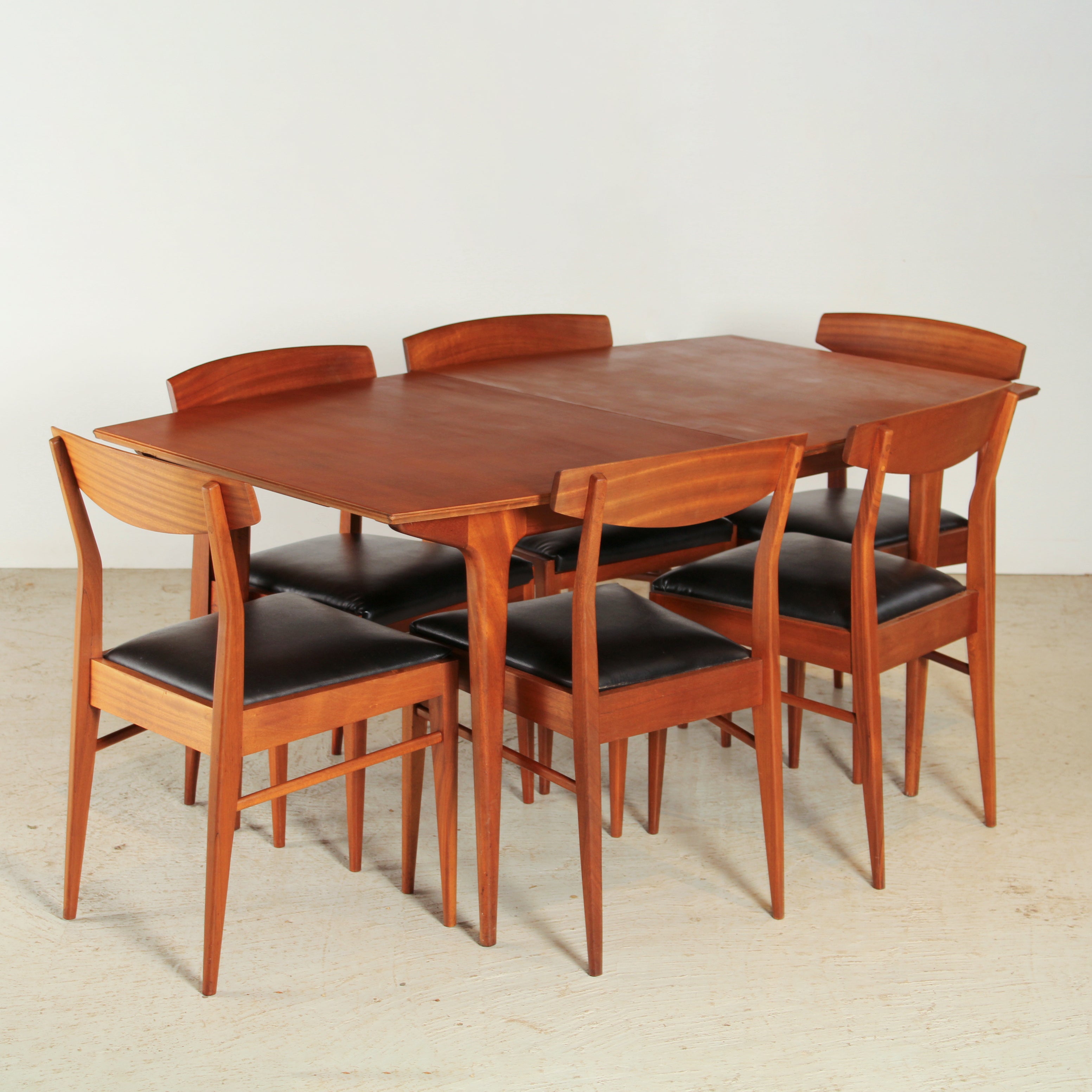 Midcentury Teak & Mahogany Dining Table & 6 Chairs by McIntosh c.1960s