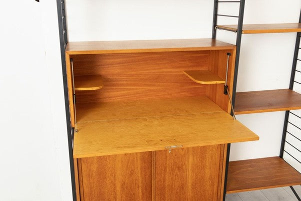 Midcentury Ladderax Shelving System & Desk in Teak c.1965