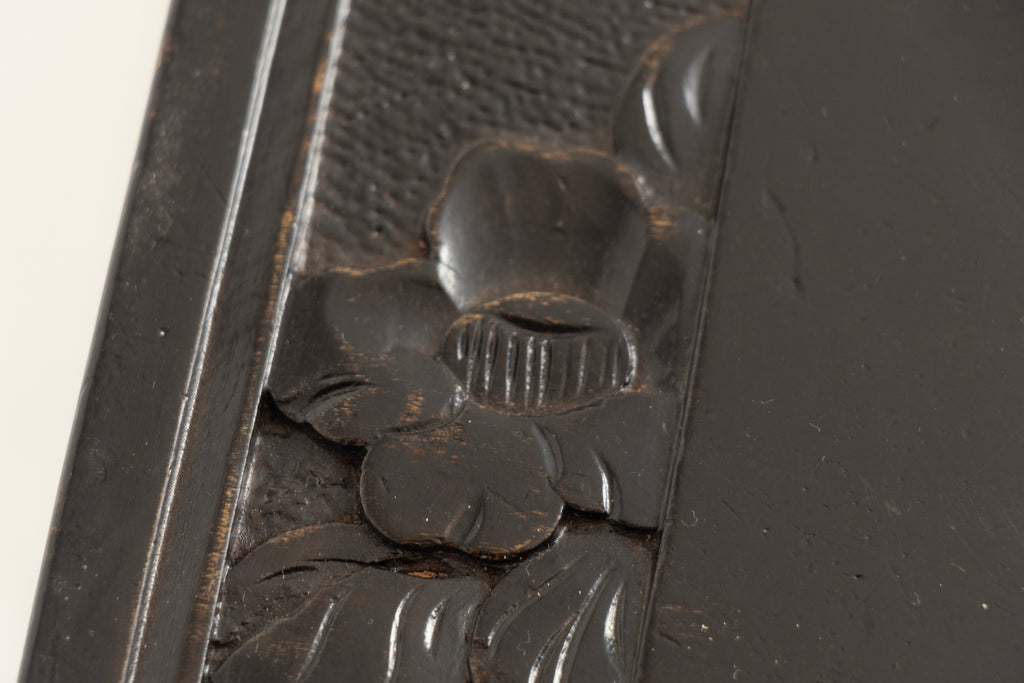 Antique Japanese Hand Carved & Ebonised Plant Stand by Liberty of London c.1920