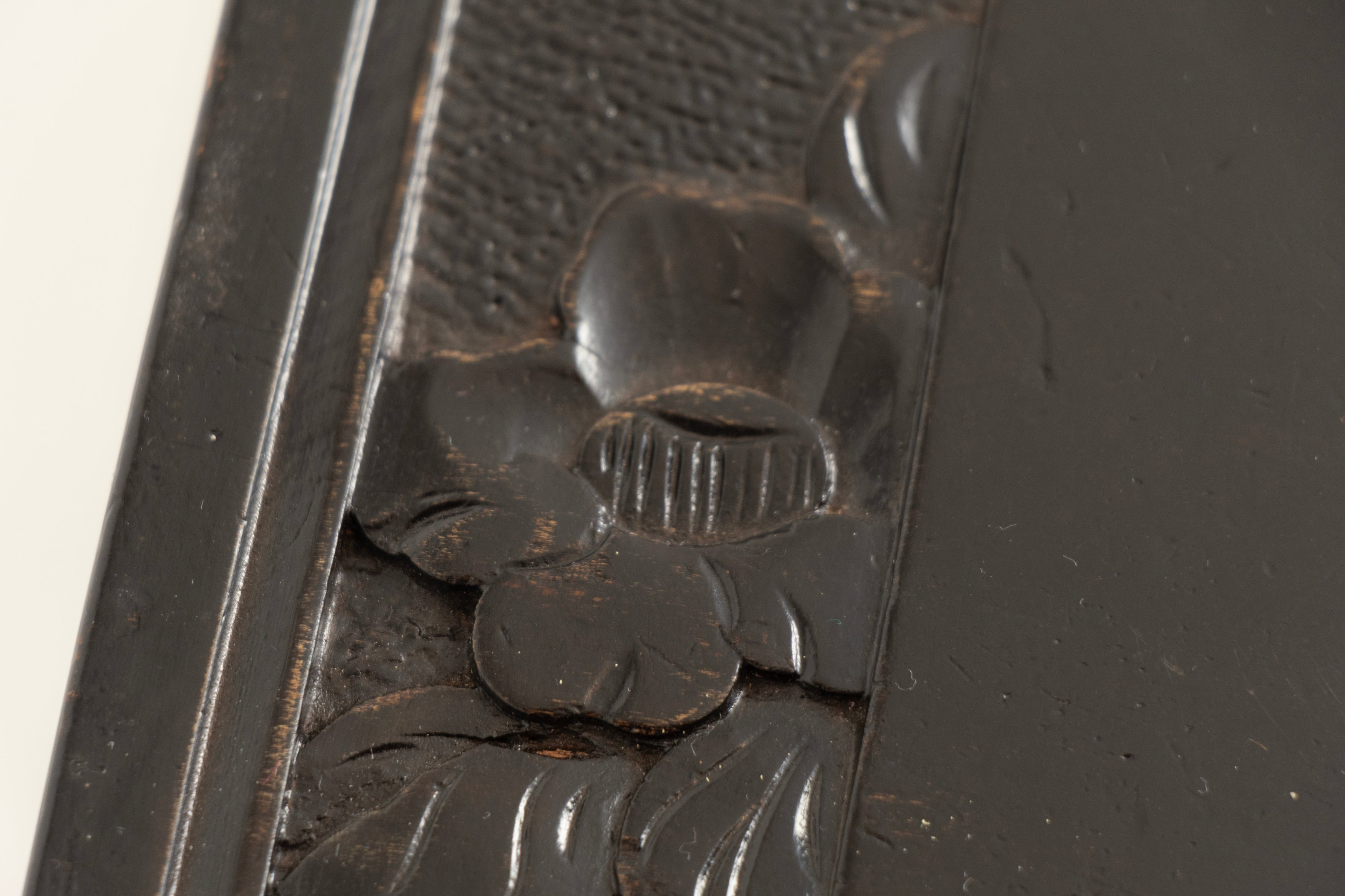 Antique Japanese Hand Carved & Ebonised Plant Stand by Liberty of London c.1920
