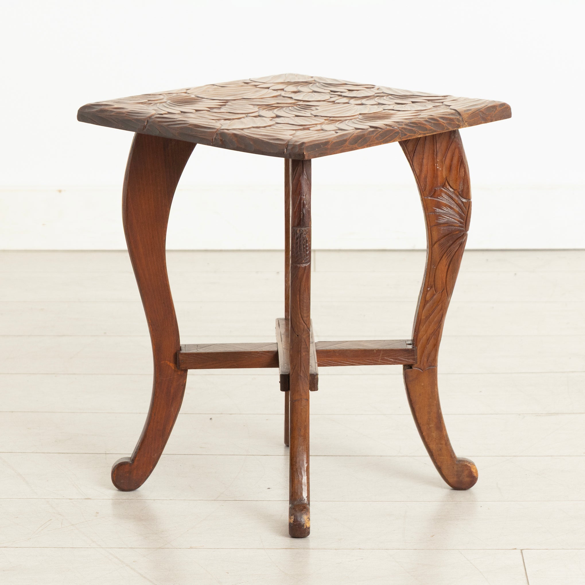 Antique Japanese Hand Carved Side Table by Liberty of London c.1920
