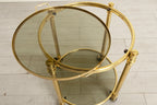 Brass & Smoked Glass Trolley on Casters c.1975