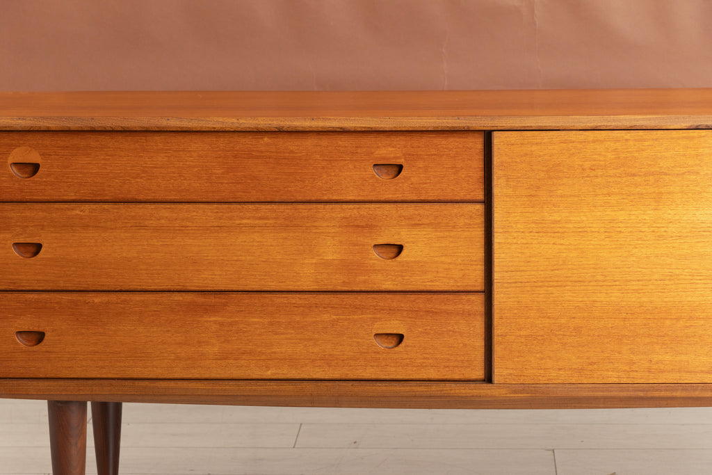 Danish Midcentury Sideboard in Teak with Recessed Handles c.1965