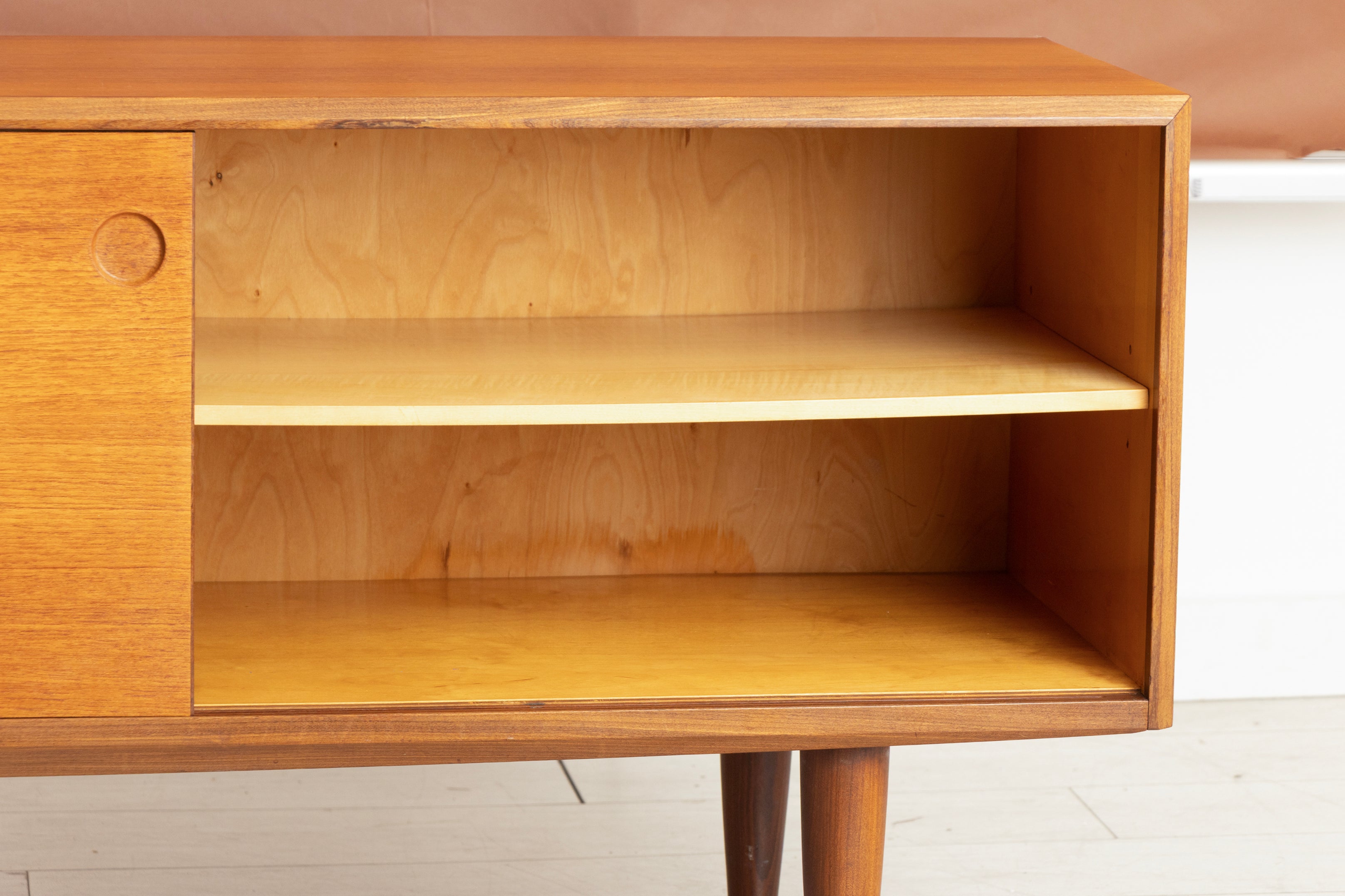 Danish Midcentury Sideboard in Teak with Recessed Handles c.1965