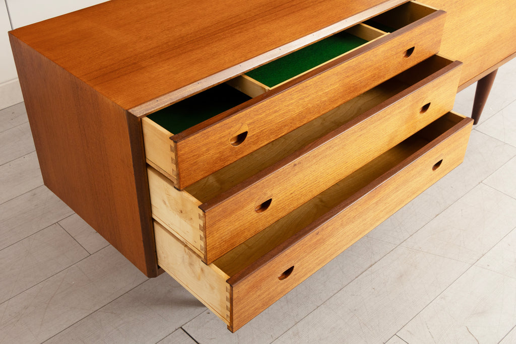 Danish Midcentury Sideboard in Teak with Recessed Handles c.1965