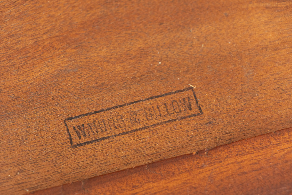 Large Mahogany Desk by Waring & Gillow c.1955, with Newly Fitted Black Leather Top