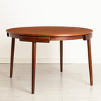 Midcentury Danish Extending Teak Dining Table & Four Chairs by Hans Olsen for Frem Rojle c.1965