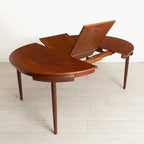 Midcentury Danish Extending Teak Dining Table & Four Chairs by Hans Olsen for Frem Rojle c.1965