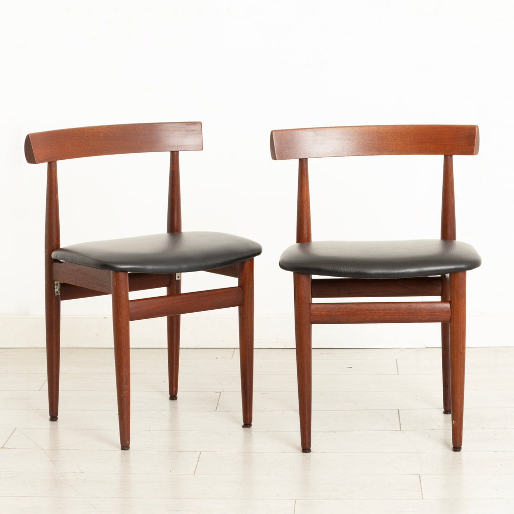 Midcentury Danish Extending Teak Dining Table & Four Chairs by Hans Olsen for Frem Rojle c.1965