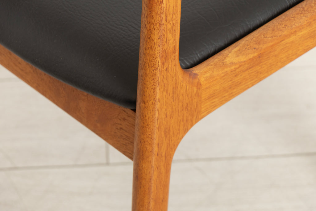 Midcentury Danish Extending Teak Dining Table & Six Chairs by Ansager Mobler c.1965