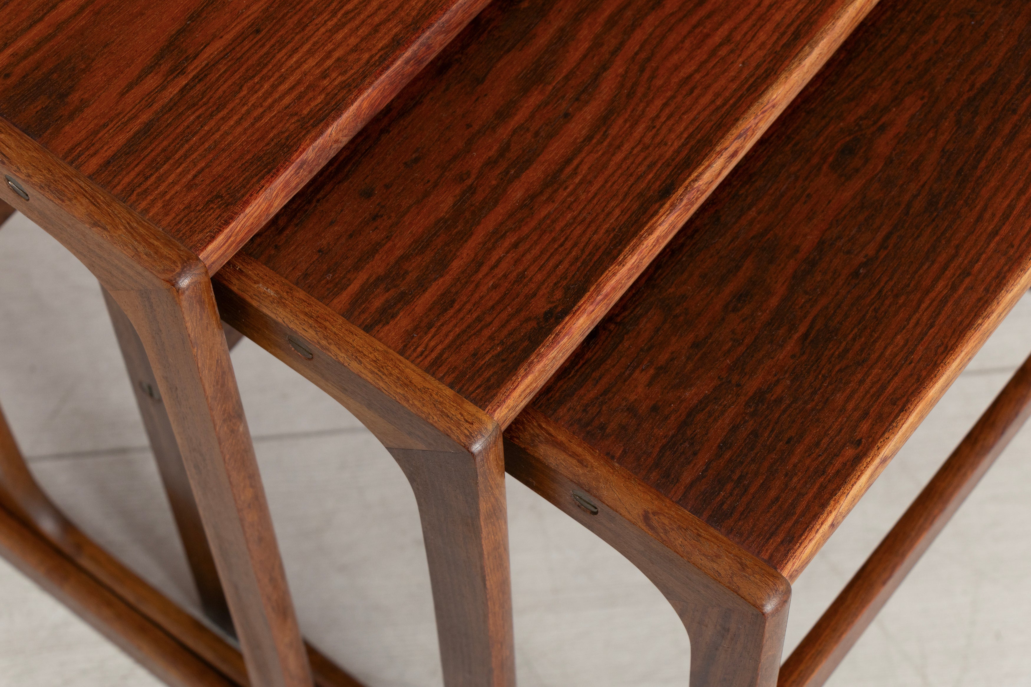Midcentury Danish Set of Three Nesting Tables by B.R. Gelsted c.1965