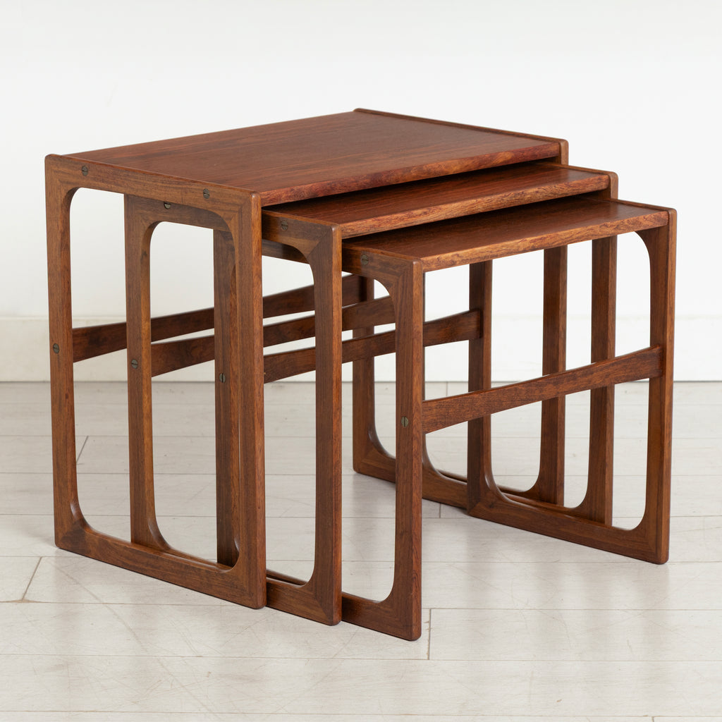 Midcentury Danish Set of Three Nesting Tables by B.R. Gelsted c.1965