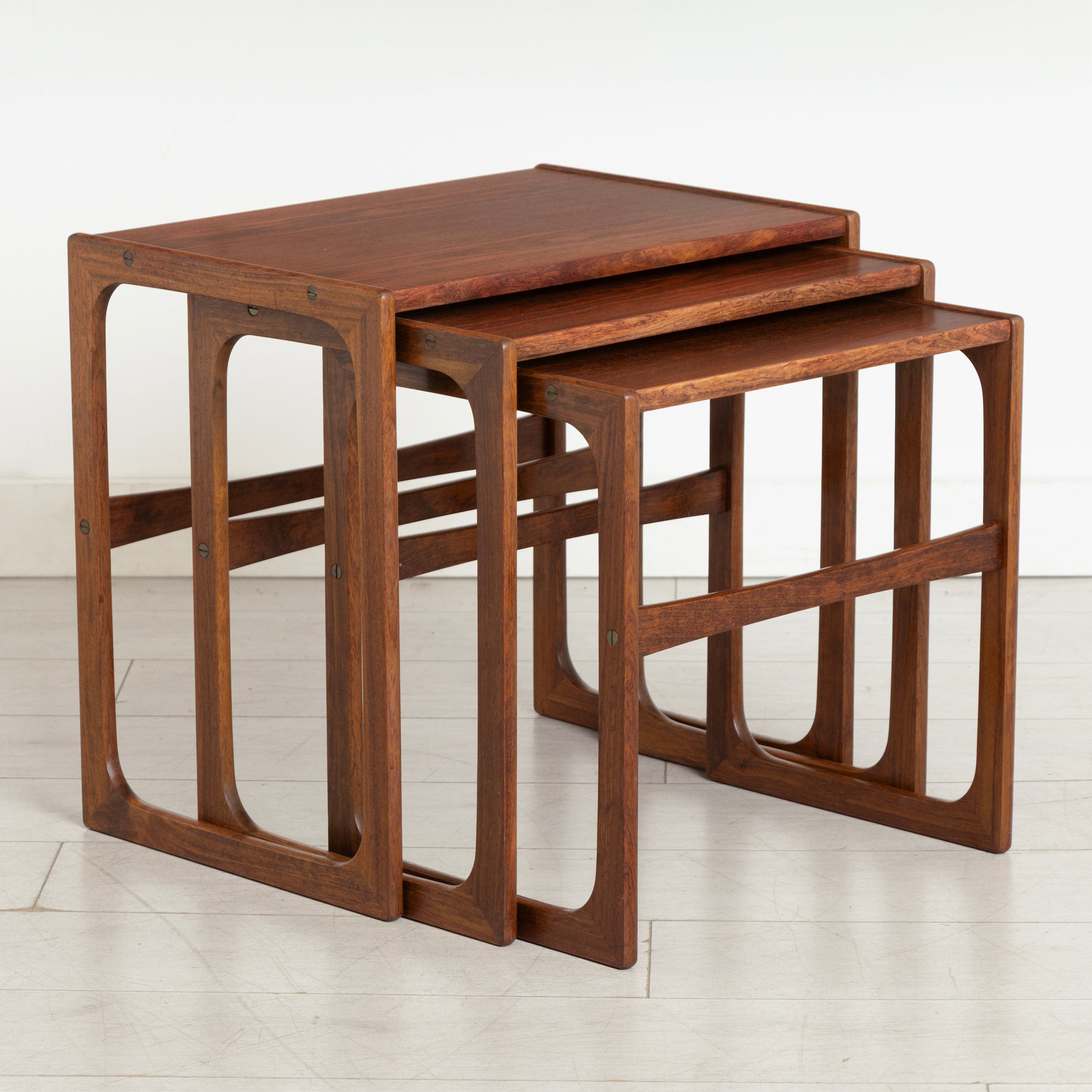 Midcentury Danish Set of Three Nesting Tables by B.R. Gelsted c.1965