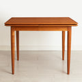 Midcentury Danish Square Extending Dining Table in Teak with Integrated Leaves by Skovmand & Andersen c.1965