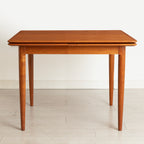 Midcentury Danish Square Extending Dining Table in Teak with Integrated Leaves by Skovmand & Andersen c.1965