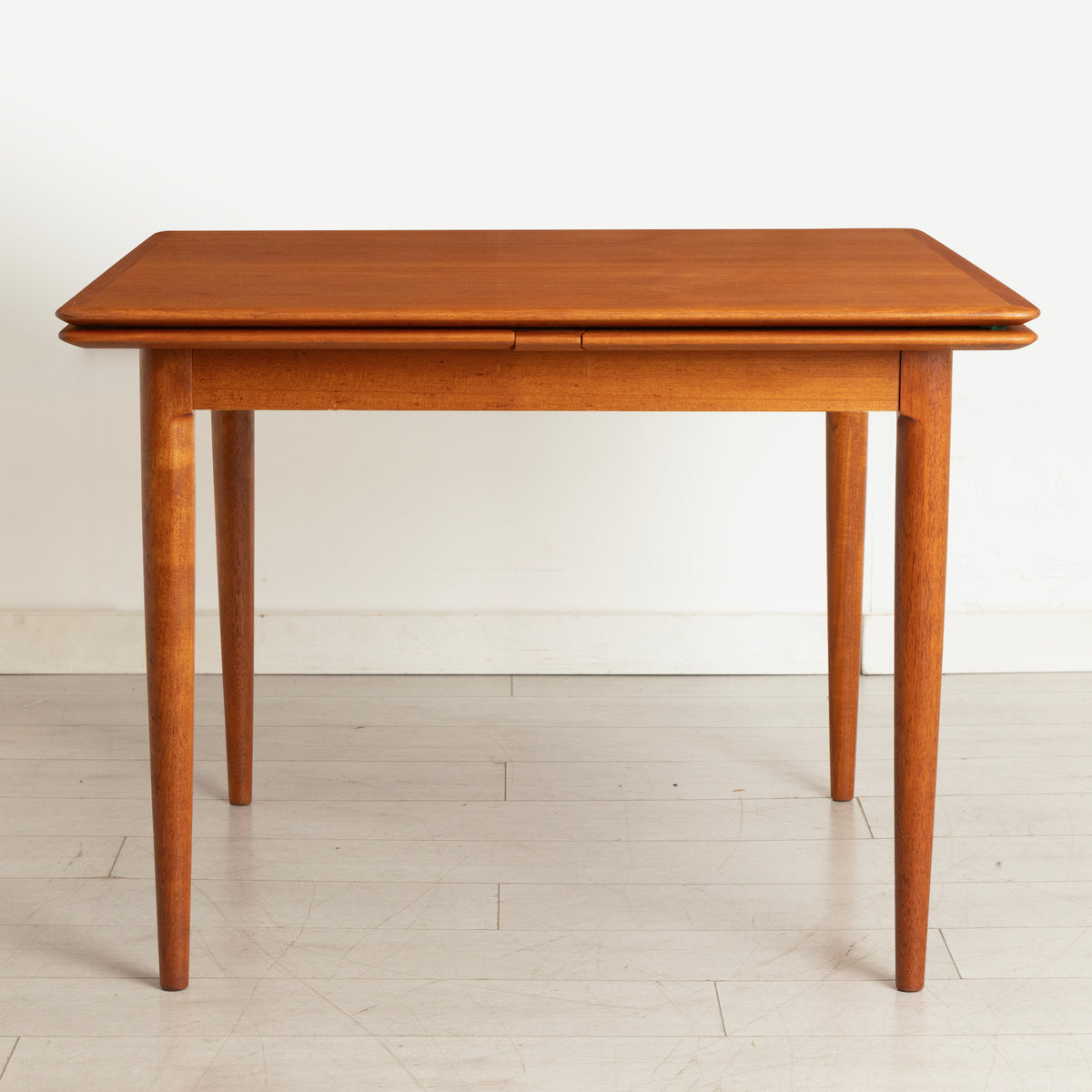 Midcentury Danish Square Extending Dining Table in Teak with Integrated Leaves by Skovmand & Andersen c.1965