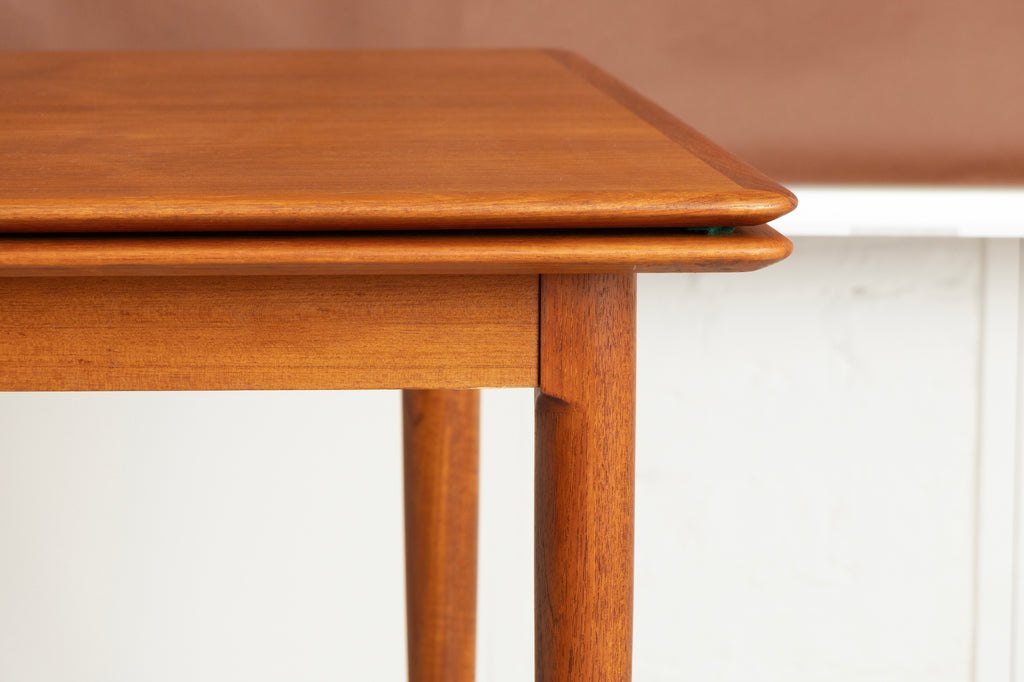 Midcentury Danish Square Extending Dining Table in Teak with Integrated Leaves by Skovmand & Andersen c.1965