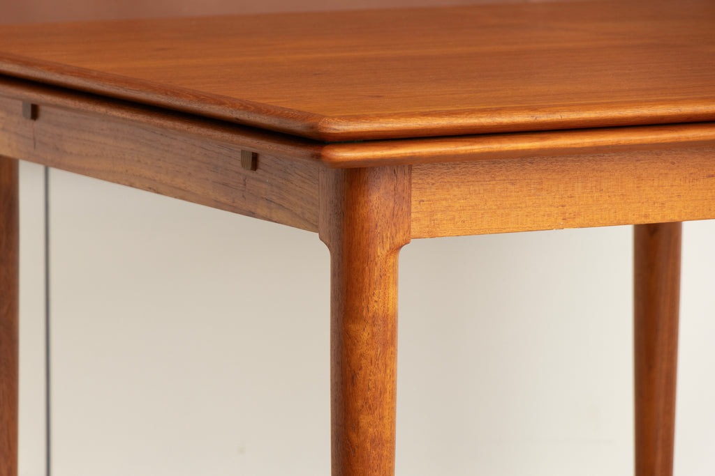 Midcentury Danish Square Extending Dining Table in Teak with Integrated Leaves by Skovmand & Andersen c.1965