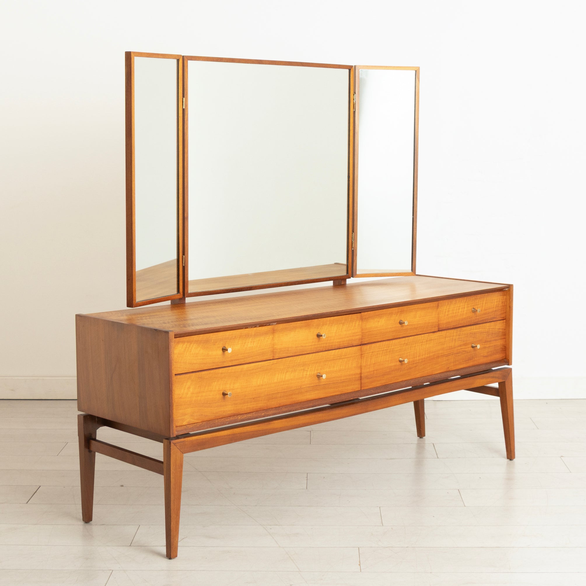 Midcentury French Walnut Dressing Table/Chest of Drawers by A Younger c.1965