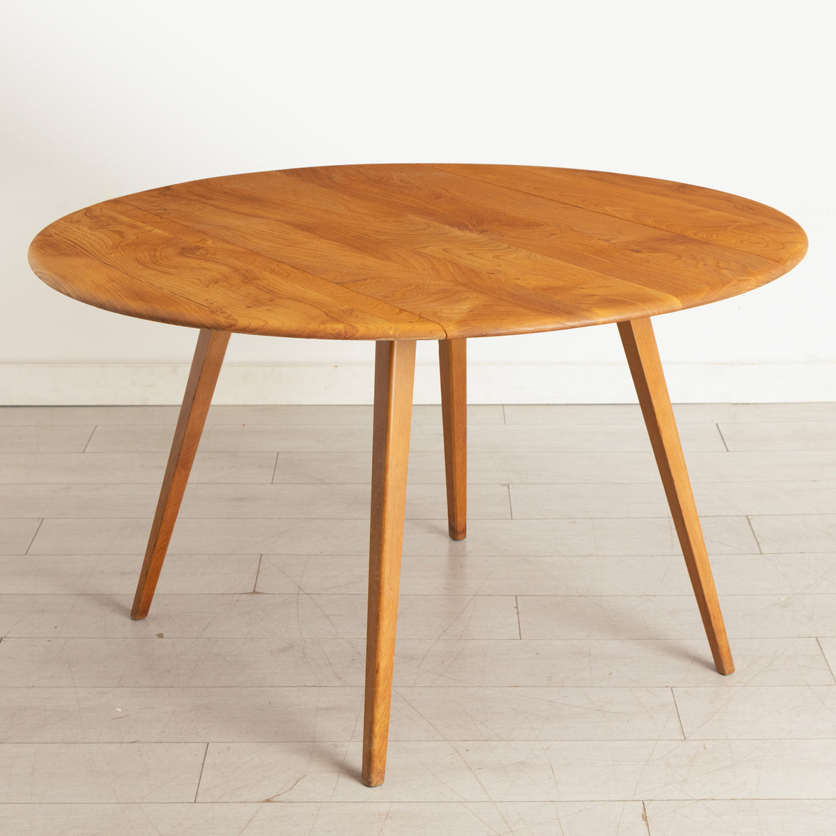 Midcentury Elm & Beech Drop-Leaf Dining Table by Ercol c.1965