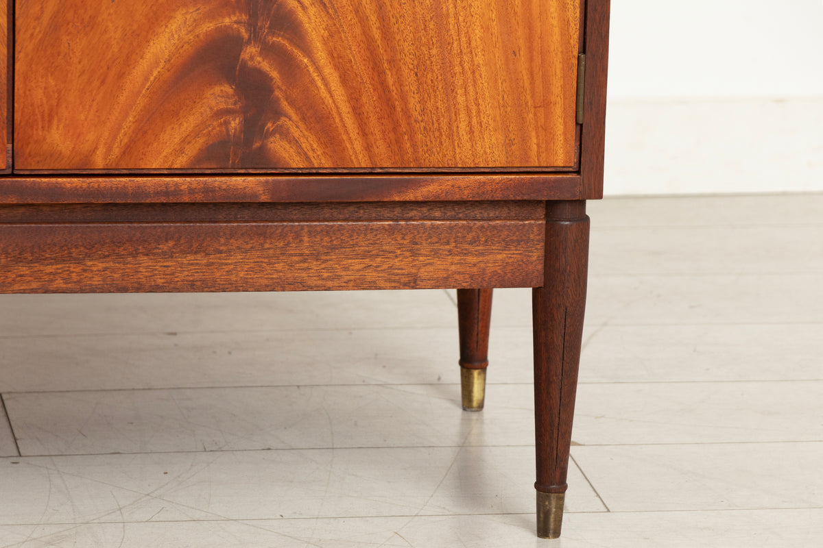 Midcentury Sideboard in Flamed Mahogany by Greaves & Thomas, Stamped 1967