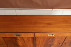 Midcentury Sideboard in Flamed Mahogany by Greaves & Thomas, Stamped 1967