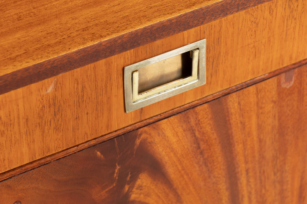 Midcentury Sideboard in Flamed Mahogany by Greaves & Thomas, Stamped 1967