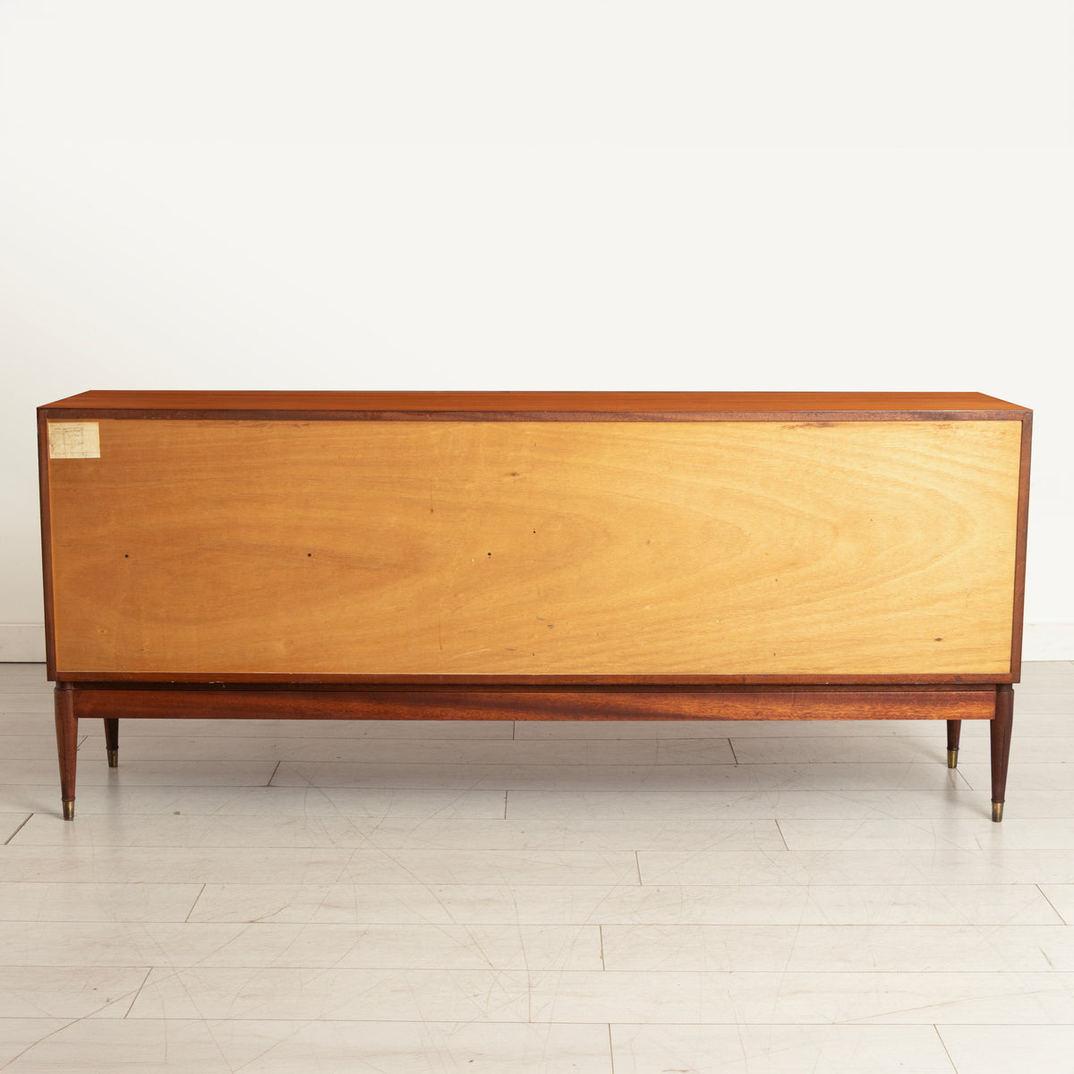 Midcentury Sideboard in Flamed Mahogany by Greaves & Thomas, Stamped 1967