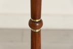 Midcentury Teak & Brass Floor Lamp with Cylinder Shade c.1965