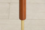 Midcentury Teak & Brass Floor Lamp with Cylinder Shade c.1965
