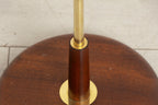Midcentury Teak & Brass Floor Lamp with Cylinder Shade c.1965