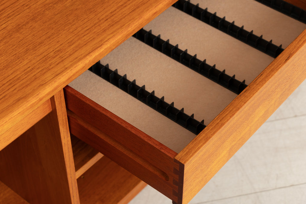 Midcentury Teak Media Unit with Vinyl & Cassette Storage by G-Plan c.1975