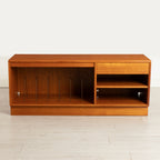 Midcentury Teak Media Unit with Vinyl & Cassette Storage by G-Plan c.1975