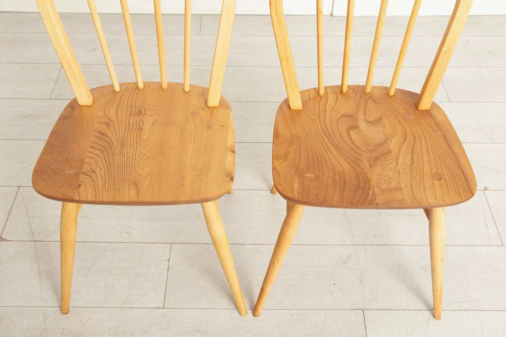 Set of 4 Model 400 Windsor Hoop-Backed Chairs in Elm & Beech by Ercol c.1965