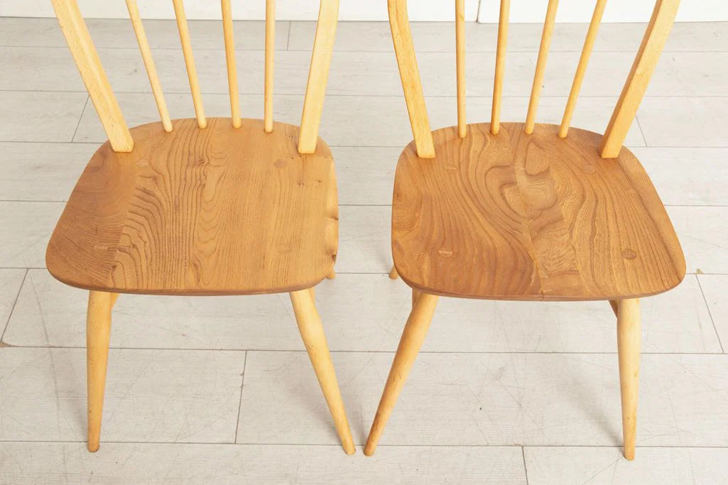 Set of 4 Model 400 Windsor Hoop-Backed Chairs in Elm & Beech by Ercol c.1965