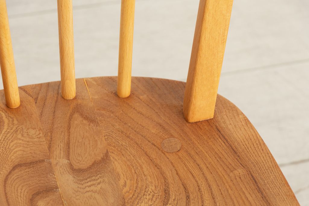 Set of 4 Model 400 Windsor Hoop-Backed Chairs in Elm & Beech by Ercol c.1965