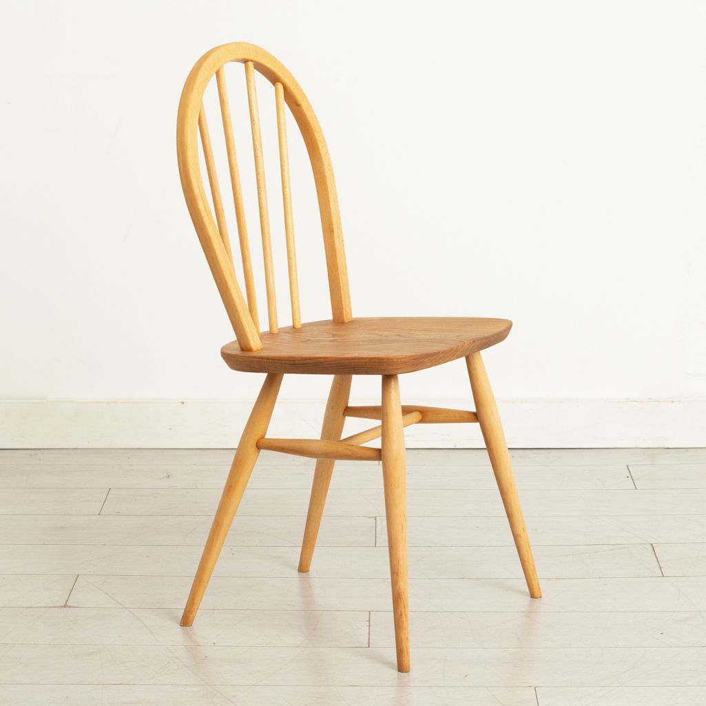 Set of 4 Model 400 Windsor Hoop-Backed Chairs in Elm & Beech by Ercol c.1965