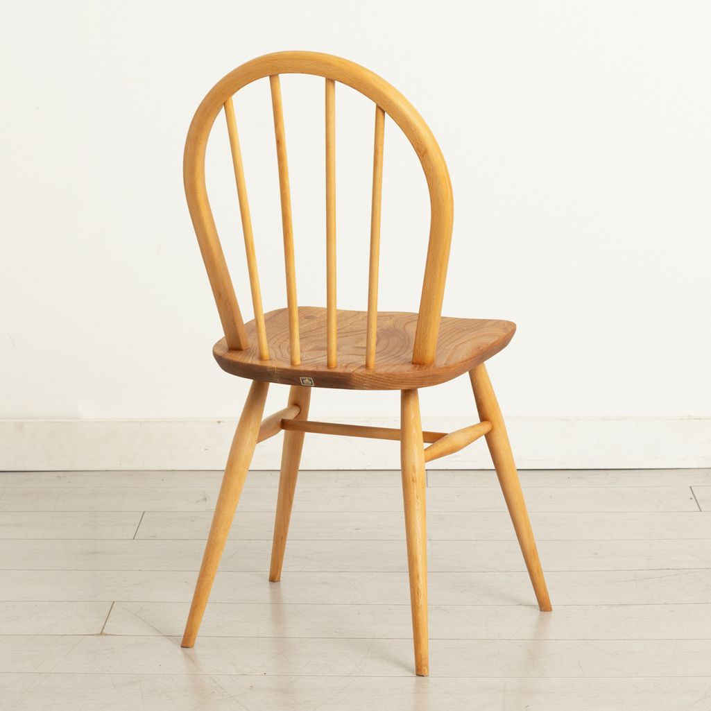 Set of 4 Model 400 Windsor Hoop-Backed Chairs in Elm & Beech by Ercol c.1965