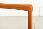 Set of 6 Midcentury Danish Teak Dining Chairs c.1965, Newly Reupholstered in Slate Grey Fabric