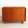 Small Midcentury Danish Sideboard in Teak with Sliding Doors c.1965