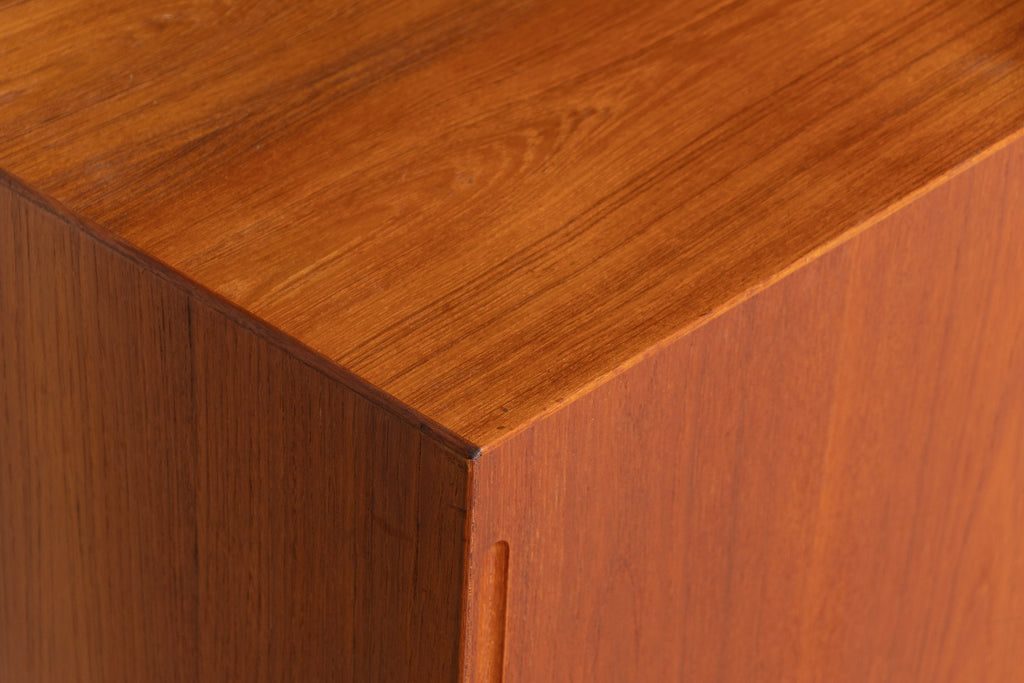 Small Midcentury Danish Sideboard in Teak with Sliding Doors c.1965