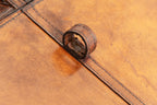 Vintage Campaign Writing Desk in Patinated Cognac Leather & Brass