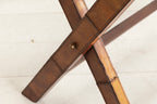 Vintage Campaign Writing Desk in Patinated Cognac Leather & Brass